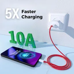 Pandaco 80 W SuperVOOC 7.3 A Wall Charger for Mobile with Detachable Cable image 3