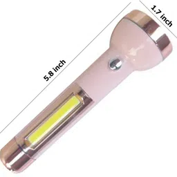 jy-super P 2 in 1 Strong LED COB Light with 2 mode Action 8hrs Continuous Working Power Torch image 4