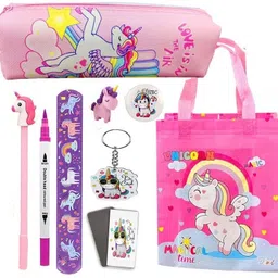 kettoby Unicorn Kids Stationery Gift Combo For kids combo set stationery kit gift pack mermaid Art Polyester Pencil Box-picture-14
