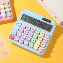 trendy collection store Aesthetic Candy Colored Big Size Calculator, Big Desktop, 12 Digits ,LCD Display & Large Button Basic Calculator image 4