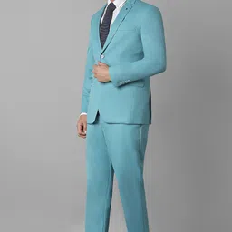 louis philippe Men Three Piece Suit Solid Suit image 4