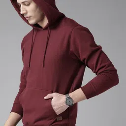 roadster Men Full Sleeve Solid Hooded Sweatshirt-picture-13