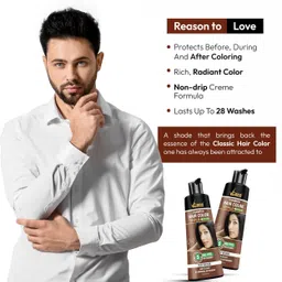 vcare Brown Hair Color Shampoo With Natural Extract|Colors Hair In Minutes (Pack of 2) , Brown image 3