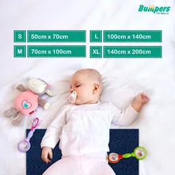 bumpers Polycotton Baby Bed Protecting Mat (Dark Blue, XX-Large) image 4
