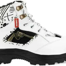 krishna collection Attractive white High Top Boot For Men Boat Shoes For Men image 3