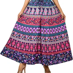 samjhi Women Flared Purple Pure Cotton Trousers-picture-23