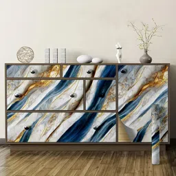 yogvayna 12000 cm RESIN BLUE WALLSTICKER 200*60CM Self Adhesive Sticker image 4