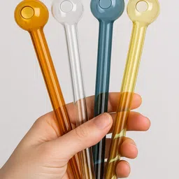 wishingbell natural Borosilicate Glass Outside Fitting Hookah Mouth Tip image 4