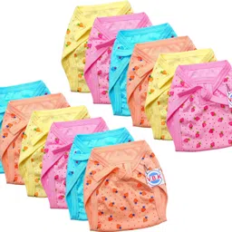 v.b.k Baby Nappy/ Langot / Cloth Diaper, Pack Of 12, 0 - 3, Months, Washable, Hosiery image 1