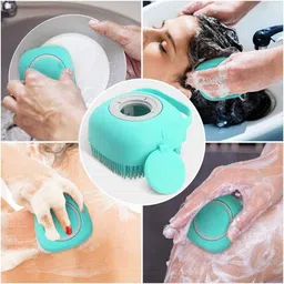 rbgiit Silicon Wash Scrubber Body Cleaner Soap Dispenser Bathing Tool Brushes, Bathroom-picture-11
