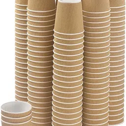 Pack of 25 Paper RIPPLE 200ML CUPS, USES IN COFFEE, TEA, CAPPUCCINO AND OTHER HOT COLD BEVERAGE-image-2
