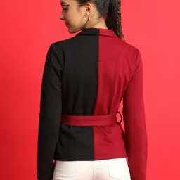 tandul Women Colorblock Single Breasted Casual Blazer image 2
