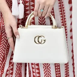 sappiero White, Gold Women Sling Bag bags for women sling bags women purse for women purse for women bag for women image 5