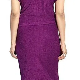 deeram Purple, Pink Free Size Bath Robe image 2