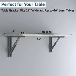 plantex 16 Inch Foldable Shelf Bracket/Multipurpose Bracket/Wall Bracke-Pair of 1 40cm Shelf Bracket image 5