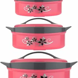nexa Inner Steel Neev Insulated Casserole Hot Pot for Roti/Chapati Hot Box Chapati Box/Casserole Set Combo of 1500ml, 2500ml and 3500ml - Multicolor(Combo Set of 3) Pack of 3 Thermoware Casserole Set-picture-20