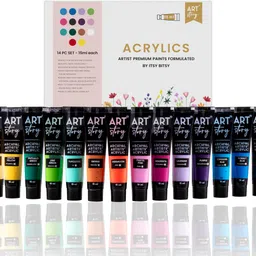 itsy bitsy Artists Acrylic Paint Set - 14 Colors X 15ml-picture-14