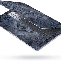 INDIA SHOPERS Full Body Laptop Skin For 14 to 15.6 inch Laptop - Black Grey Stone Texture Self Adhesive Vinyl Laptop Decal 15.6 image 5