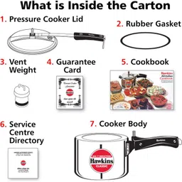 hawkins Classic Pressure Cooker, Tall Design, Induction Inner Lid 2 L Induction Bottom Pressure Cooker image 5