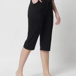fit n fame Women Black Capri image 3