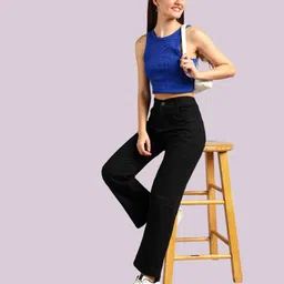 fader Women Loose Fit Mid Rise Black Jeans image 5