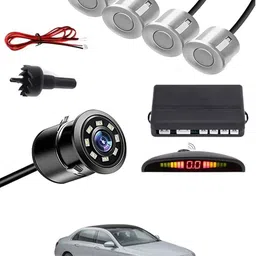 zplus Car Parking Sensors - Set of 4 with Reverse Parking Camera (Silver)-78 Safety of Passengers/Car One Alarm Kit-2315 Parking Sensor-picture-36
