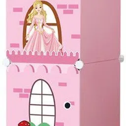 opal 4 Door 4 Shelf Plastic Metal Collapsible Wardrobe, Clothes, Shoes,etc. Organiser PP Collapsible Wardrobe image 3