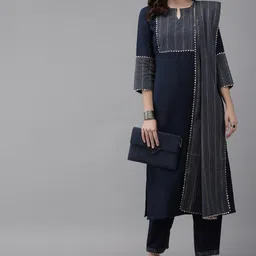 lamba creations Women Viscose Rayon Kurta Pant Dupatta Set-picture-24