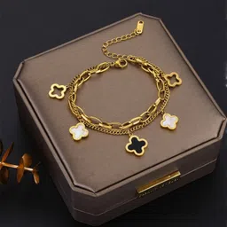 myki Stainless Steel Gold-plated Charm Bracelet image 1