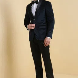allen solly Men Two Piece Suit Solid Suit image 4