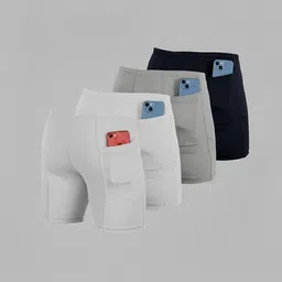 troopline Solid Men White, White, Black, Grey Tights-picture-18