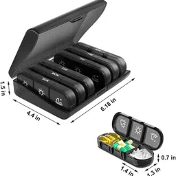 przemek 7 Days pill organizer 3 times a day travel pill box 7 day pill case for Medicine Pill Pill Box-picture-19