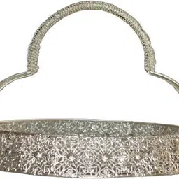 new era handicrafts Luxury Basket Platter For Packing & Serving Fruits, Dry fruits, Sweets & Gifts Iron Fruit & Vegetable Basket image 4