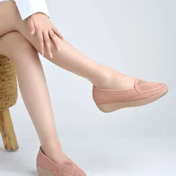 shoetopia Comfortable Slip-On Loafers|Textured Breathable Casual Walking Loafers For Girls Loafers For Women-picture-13