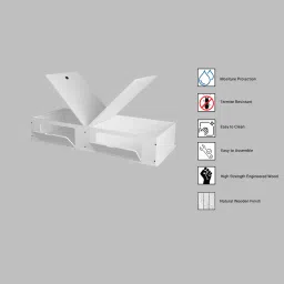 sivom Gusto Diwan Bed in White Colour With Storage image 3