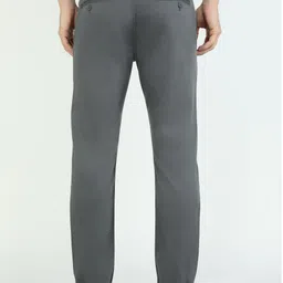 peter england Men Regular Fit Black Cotton Blend Trousers image 4