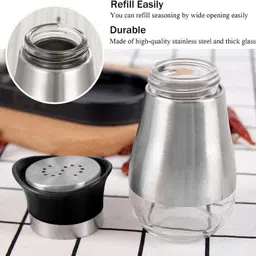 crazyabbs Salt & Pepper Set Plastic, Stainless Steel, Glass image 5