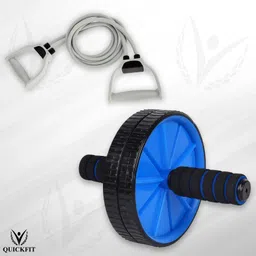 quick fit Combo For General Fitness & Double Toning Tube & Ab Roller Fitness Accessory Kit Kit-picture-27