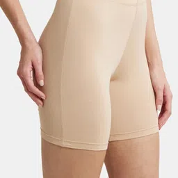 jockey 1529 High Coverage Super Combed Cotton Elastane Stretch With Concealed Waistband Women Boy Short Beige Panty image 2