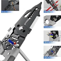 jancom 28 in 1 Wire Stripper and Cutter Pliers Tools For Electricians Lineman Plier image 5