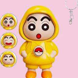 yaykid Shinchan Funny Expression Change Cartoon Hoodie Desk Gift Collectible Figure-picture-15