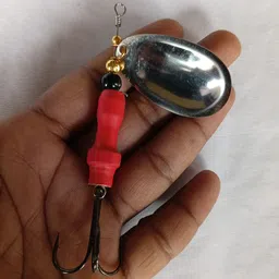 coral india Spinner Bait Brass Fishing Lure image 4
