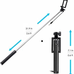 Xtraa Perfect Design Led Selfie Stick S117 Cable Selfie Stick image 2