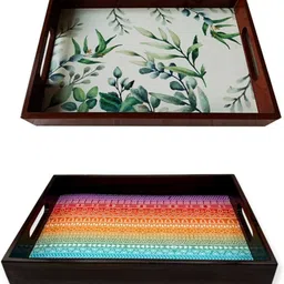 angira handicarft Woooden Tray Can be Used in Any of The Occasion of Family AHS-TRAY510_1310 Tray-picture-14
