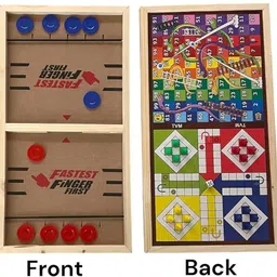 tvm DH 3 in 1 Fastest Finger First Game Set | Double Sided Ludo & Snake&ladder Board Board Game Accessories image 2