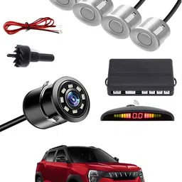 zplus Car Parking Sensors - Set of 4 with Reverse Parking Camera (Silver)-324 Safety of Passengers/Car One Alarm Kit-2243 Parking Sensor-picture-30
