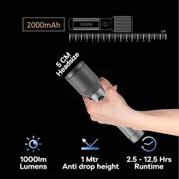 philips PowerTrio LED Flashlight 1000LM, 900M Range,2000mAh Alloy Body SFL2142C3(3 Pack) Torch image 3