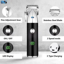 Daily Needs Shop 4 Multiple Blade With Type C Rechargeable Hair Clipper / Beard Trimmer 1200 mAhShaver For Men image 2