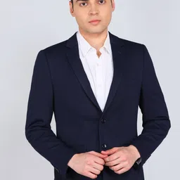 peter england Men Checkered Tuxedo Style Formal Blazer image 1