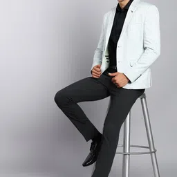 killer Men Self Design Single Breasted Formal Blazer image 2